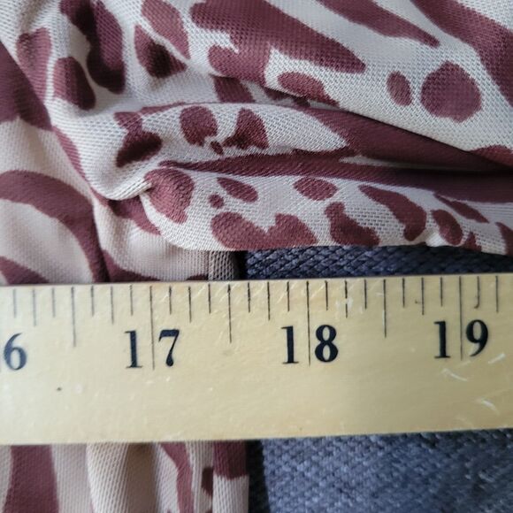 AFRM X Nordstom M Brown Mixed Animal Print Babydoll Dress 829 - Picture 9 of 10